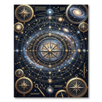Celestial Gold Navigation Starry Abyss Rug