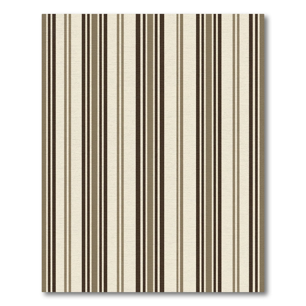 Earthy Brown Vertical Stripe Rug