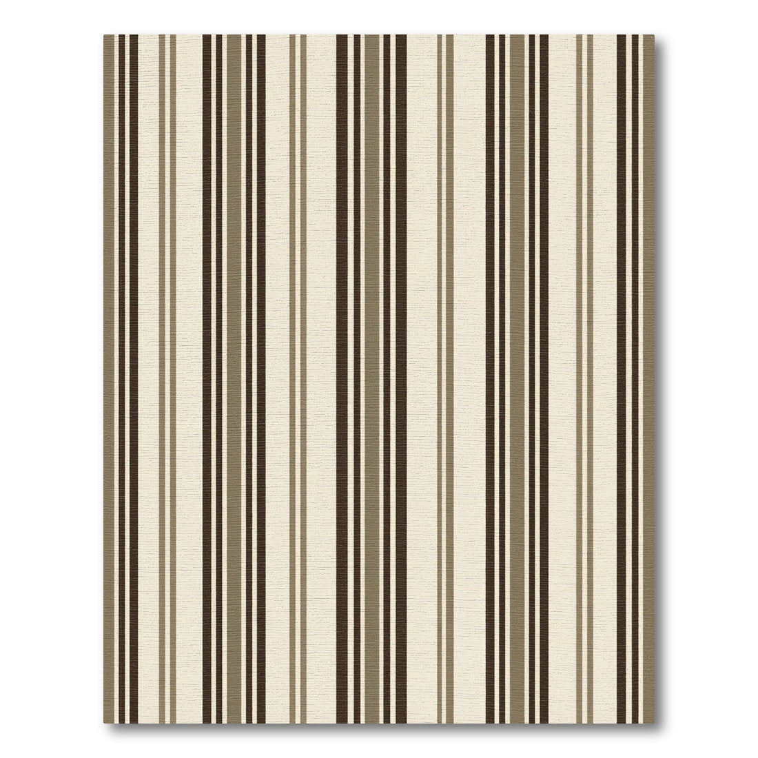 Earthy Brown Vertical Stripe Rug