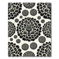 Monochrome Leopard Focal Point Circular Rug