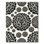 Monochrome Leopard Focal Point Circular Rug