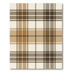 Taupe and Tan Plaid Grid Rug