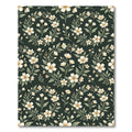 Dark Forest Floral Wreath Meadow Rug