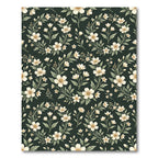 Dark Forest Floral Wreath Meadow Rug