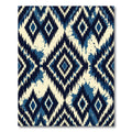 Deep Indigo Tribal Diamond Splatter Rug