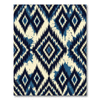 Deep Indigo Tribal Diamond Splatter Rug