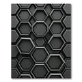 Sophisticated Charcoal Three-Dimensional Hexagon Geometric Rug