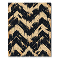 Black and Gold Distressed Chevron Rug