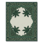 Emerald Green Palm Frond Arch Rug