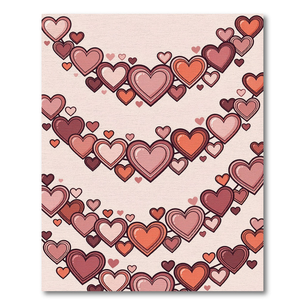 Sweet Pink Heart Garland Rug