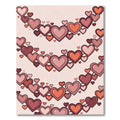 Sweet Pink Heart Garland Rug