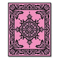 Chic Pink Mandala Filigree Rug