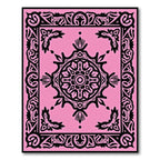 Chic Pink Mandala Filigree Rug