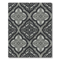 Elegant Gray Quatrefoil Medallion Repeat Rug