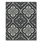 Elegant Gray Quatrefoil Medallion Repeat Rug