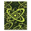 Neon Atomic Orbit Swirls Rug
