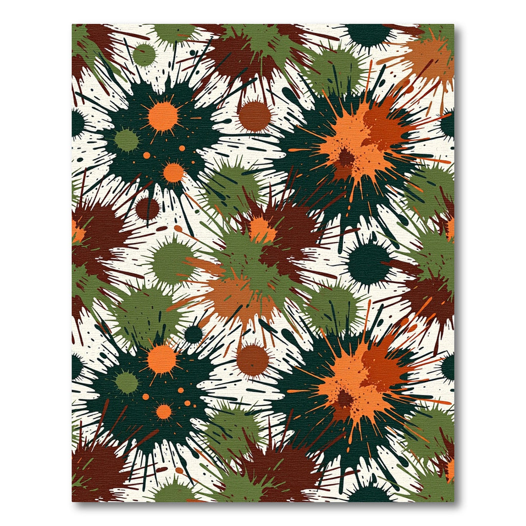 Bold Splatter Paint Abstract Composition Rug