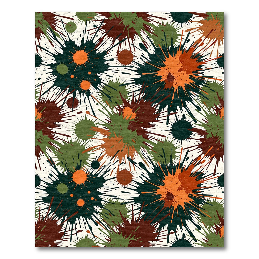 Bold Splatter Paint Abstract Composition Rug