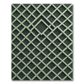 Sage Green Geometric Lattice Grid Rug