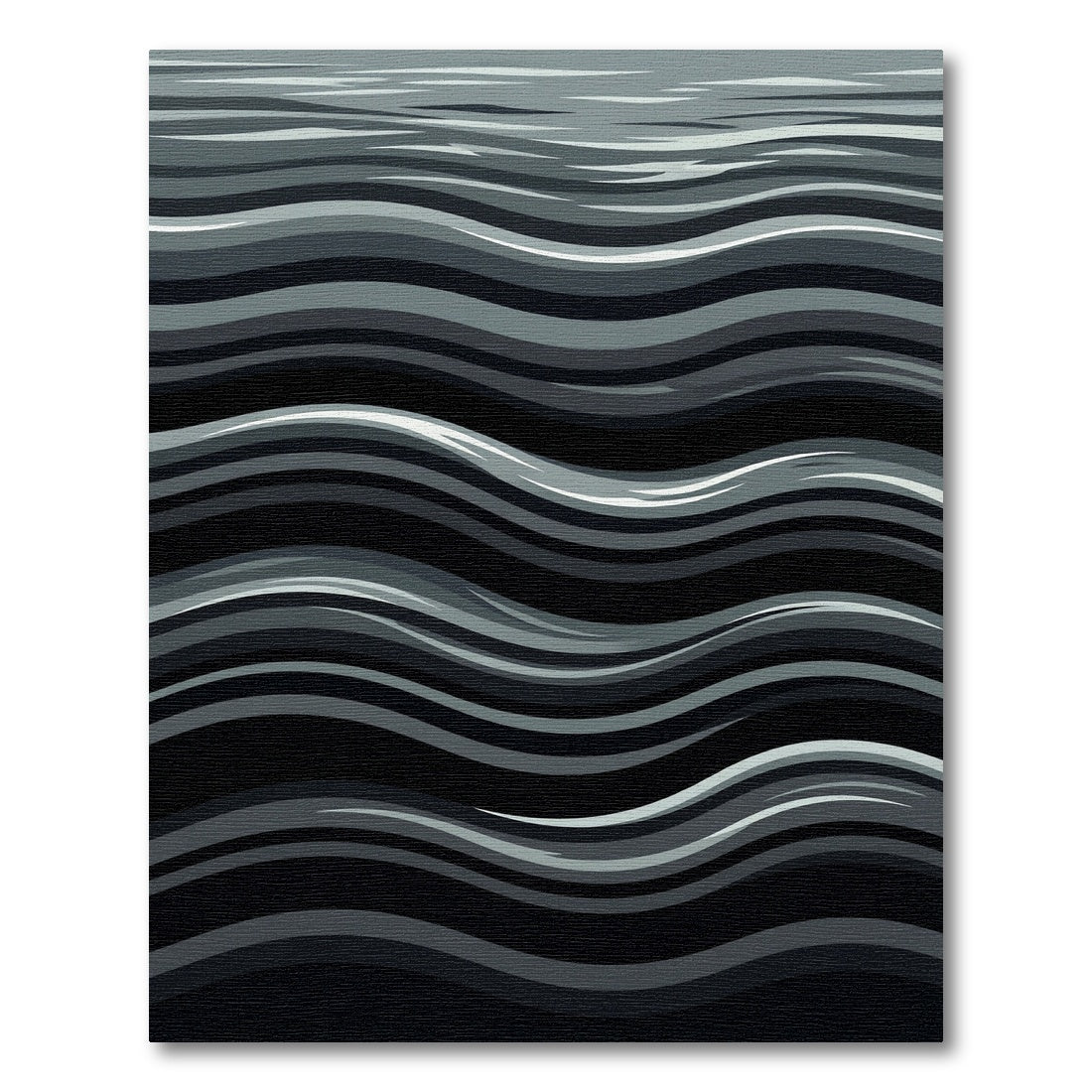 Monochromatic Abstract Wavy Line Rug