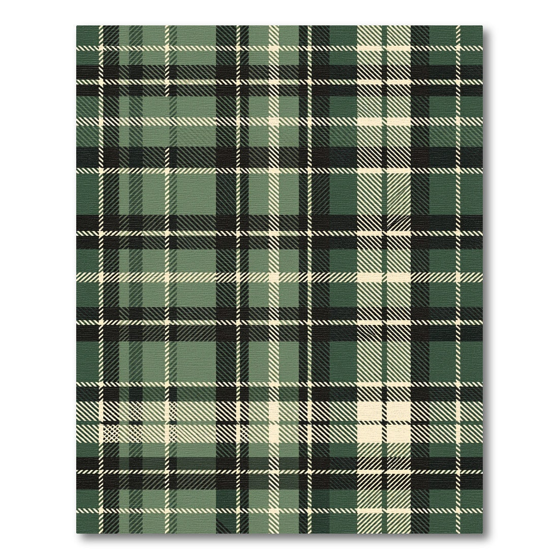 Forest Green Classic Tartan Plaid Rug