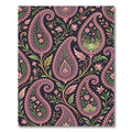 Elegant Paisley Botanical Plum Floral Area Rug