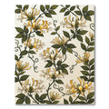 Golden Yellow Honeysuckle Botanical Vines Rug