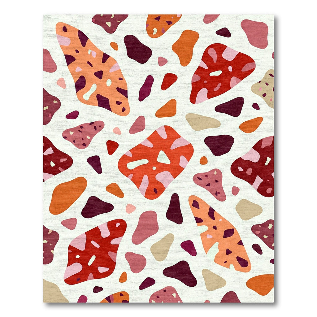 Warm Terracotta Organic Shape Rug