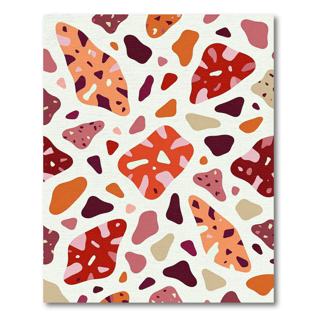 Warm Terracotta Organic Shape Rug