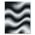 Monochrome Abstract Wavy Gradient Wave Rug