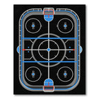 Contemporary Hockey Rink Arena Graphic Rug