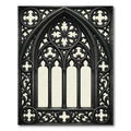 Gothic Arch Charcoal Black Traceries Rug