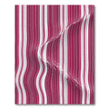 Deep Crimson Vertical Wavy Stripe Rug