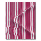 Deep Crimson Vertical Wavy Stripe Rug