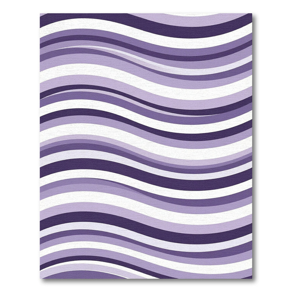 Amethyst Wave Stripe Composition Rug