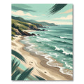 Coastal Wave Serene Seascape Landscape Rug