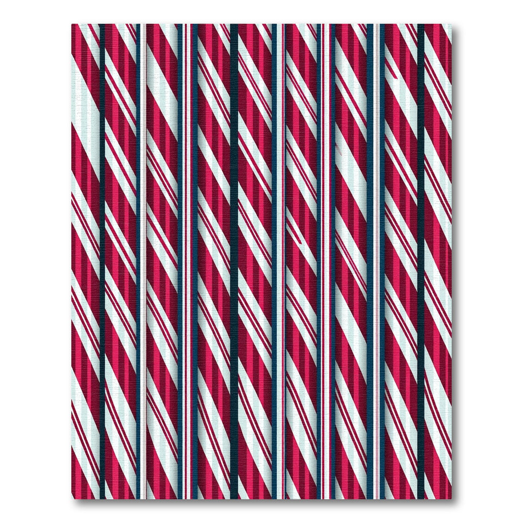 Vivid Red White Jagged Stripe Rug