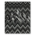 Monochromatic Mountain Zigzag Graphic Rug