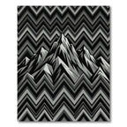 Monochromatic Mountain Zigzag Graphic Rug