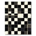 Monochrome Checkered Grid Speckled Area Rug