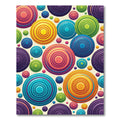 Vibrant Concentric Multicolor Circles Rug