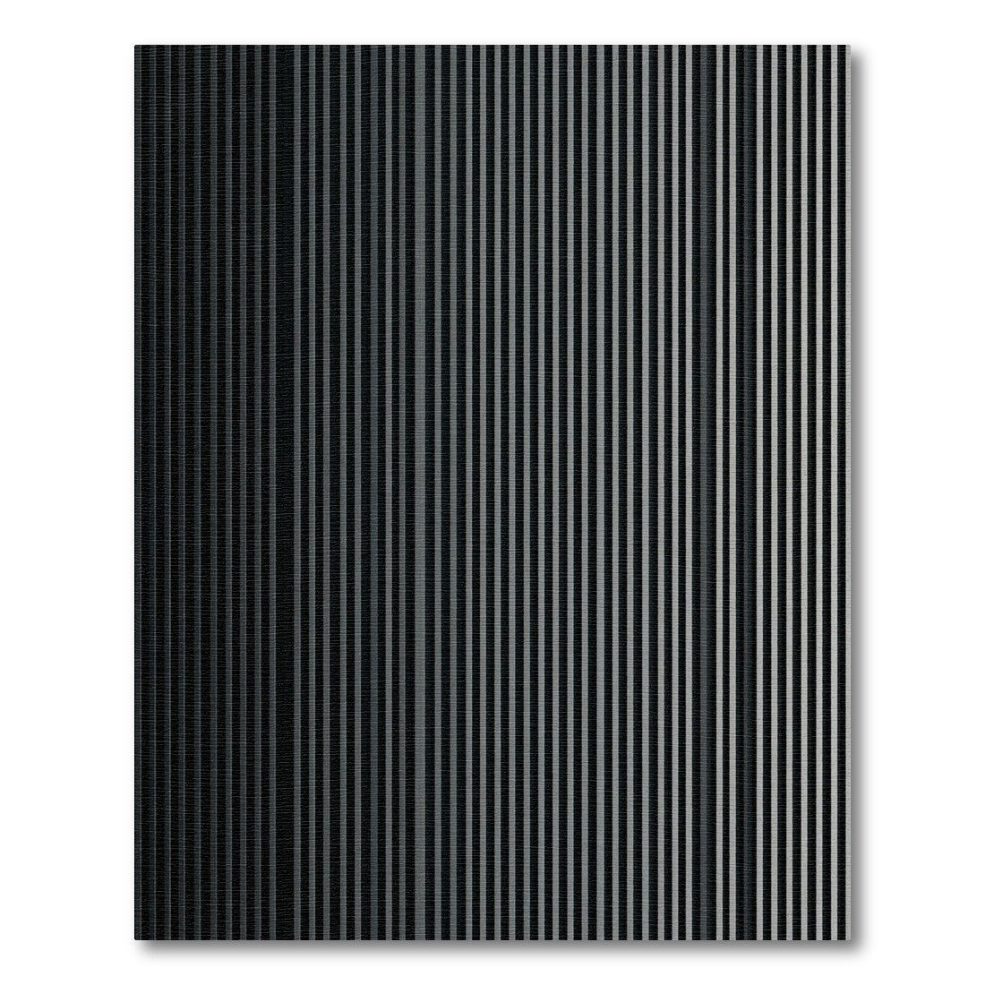 Charcoal Gray Vertical Stripe Rug