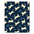 Cream Cats Playful Navy Ensemble Rug