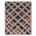 Blush Pink Intersecting Geometric Trellis Rug