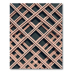 Blush Pink Intersecting Geometric Trellis Rug