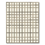 Minimalist Beige Gridded Lattice Rug
