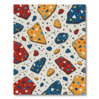 Multicolor Terrazzo Abstract Geometric Mosaic Rug