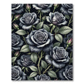 Dark Slate Gray Rose Garden Rug