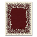 Rich Cherry Blossom Garland Border Rug