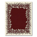 Rich Cherry Blossom Garland Border Rug